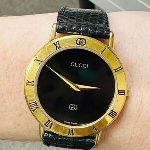 Gucci 3000M Gold Watch Swiss Made Quartz